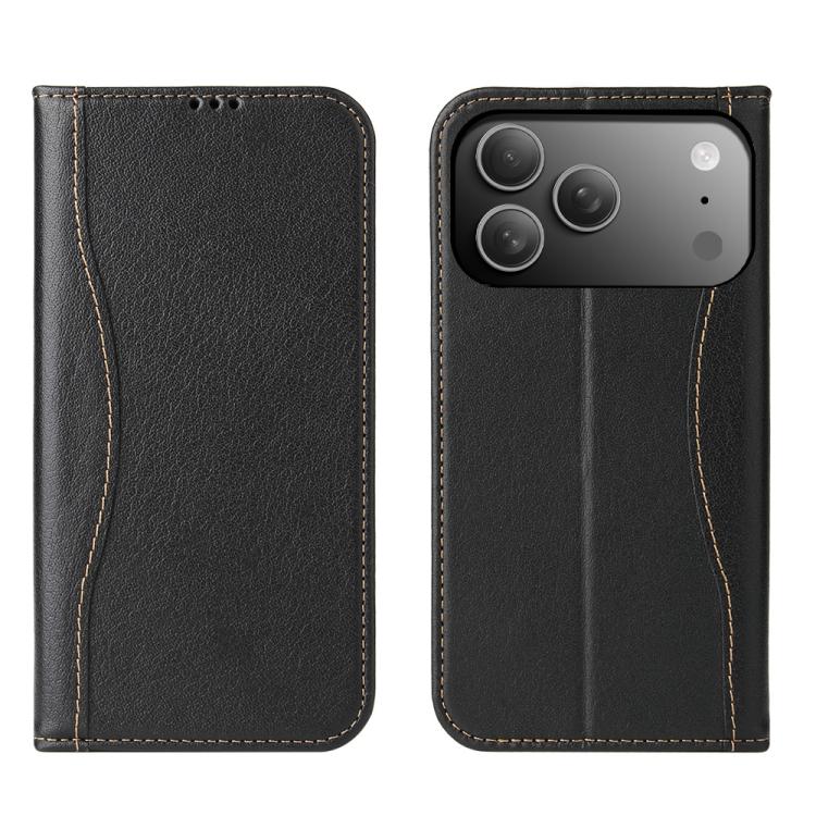 Fierre Shann Cowhide Leather Flip Leather Phone Case