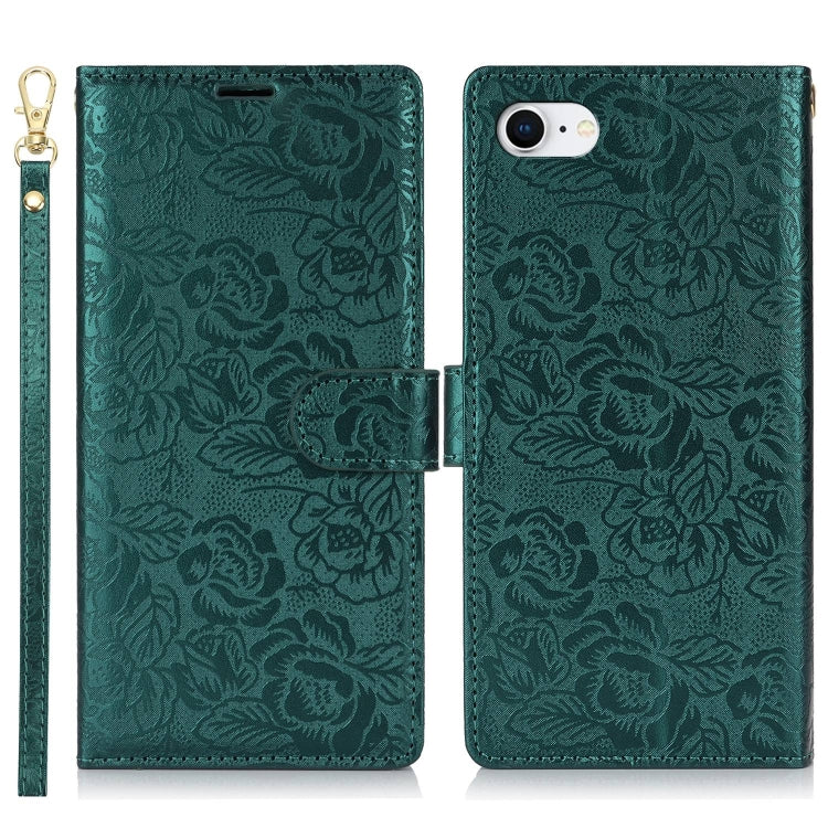 Peony Flowers Imprint Leather Phone Case, For iPhone 7 / 8 / SE 2022, For iPhone 13 Pro Max, For iPhone 13 Pro, For iPhone 13 mini