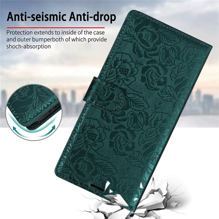 Peony Flowers Imprint Leather Phone Case, For iPhone 11 Pro, For iPhone X / XS, For iPhone XR, For iPhone XS Max