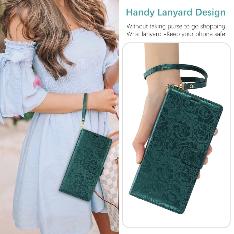 Peony Flowers Imprint Leather Phone Case, For iPhone 11 Pro, For iPhone X / XS, For iPhone XR, For iPhone XS Max