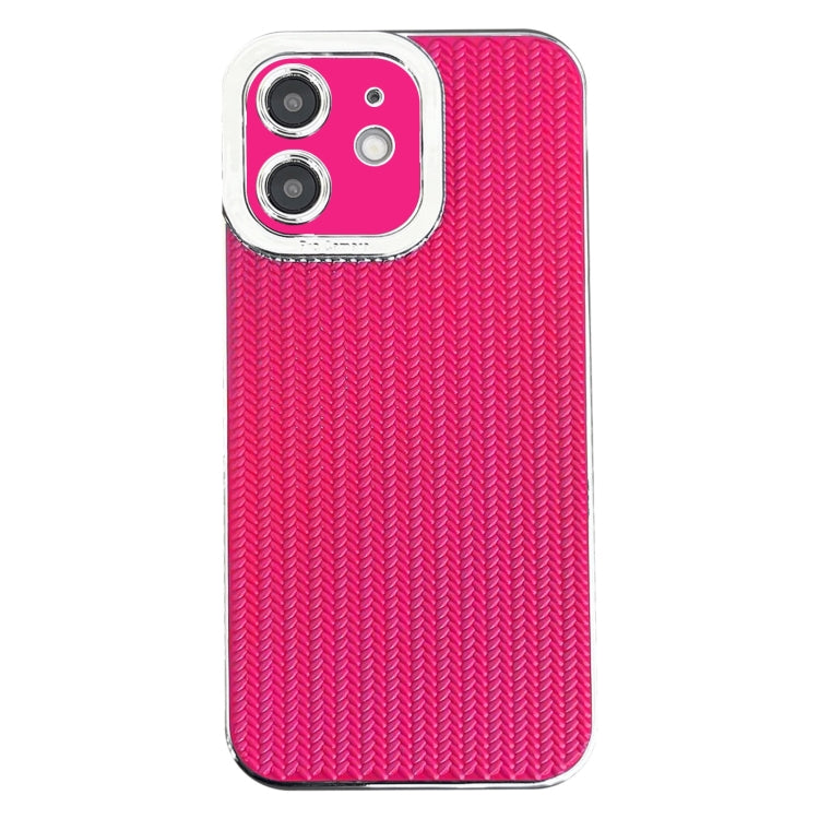 Electroplated Silver Edge Grain Texture TPU Phone Case, For iPhone 12 Pro Max, For iPhone 12 Pro, For iPhone 11 Pro Max, For iPhone 11