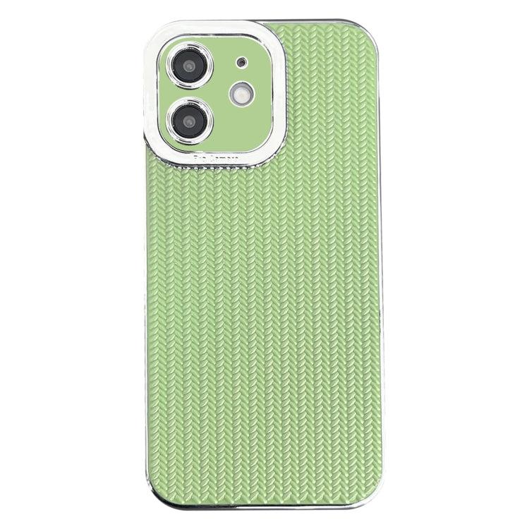 Electroplated Silver Edge Grain Texture TPU Phone Case, For iPhone 12 Pro Max, For iPhone 12 Pro, For iPhone 11 Pro Max, For iPhone 11
