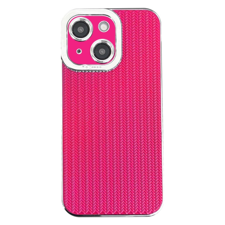 Electroplated Silver Edge Grain Texture TPU Phone Case, For iPhone 15 Pro Max, For iPhone 15 Pro, For iPhone 15 Plus, For iPhone 15