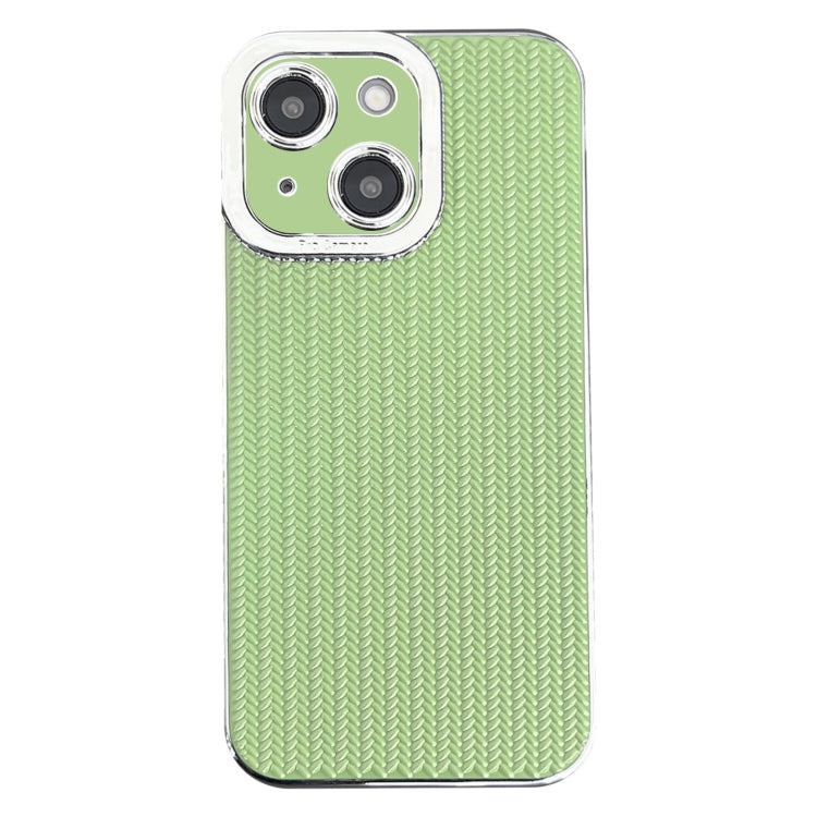 Electroplated Silver Edge Grain Texture TPU Phone Case, For iPhone 15 Pro Max, For iPhone 15 Pro, For iPhone 15 Plus, For iPhone 15