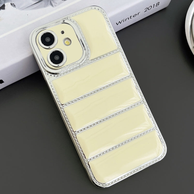 Electroplated Silver Edge Eiderdown TPU Phone Case, For iPhone 11 Pro Max, For iPhone 11, For iPhone 11 Pro