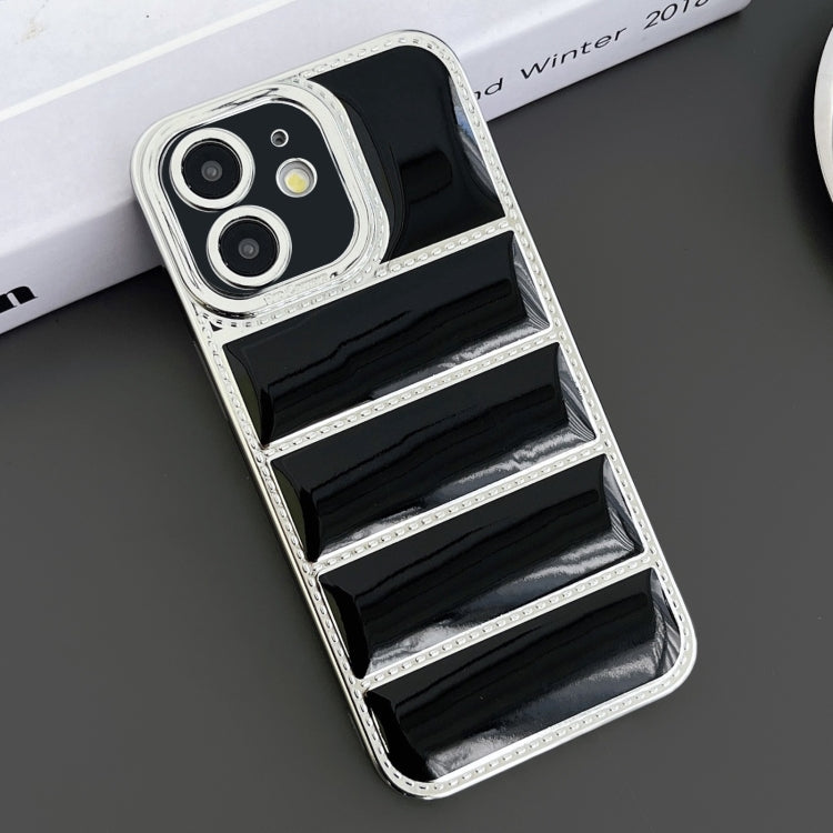 Electroplated Silver Edge Eiderdown TPU Phone Case, For iPhone 11 Pro Max, For iPhone 11, For iPhone 11 Pro
