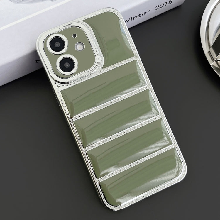 Electroplated Silver Edge Eiderdown TPU Phone Case, For iPhone 12, For iPhone 12 Pro Max, For iPhone 12 Pro