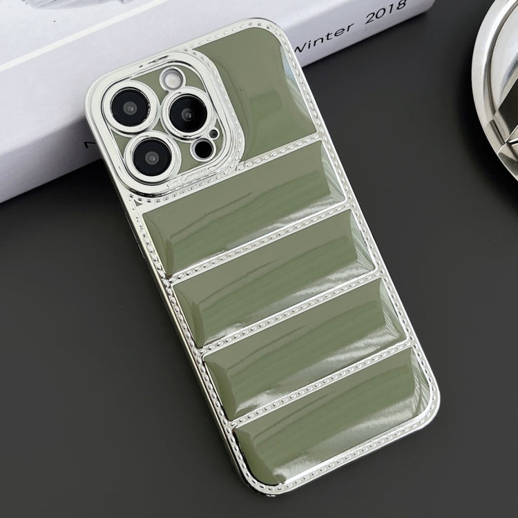Electroplated Silver Edge Eiderdown TPU Phone Case, For iPhone 12, For iPhone 12 Pro Max, For iPhone 12 Pro