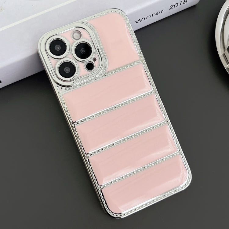Electroplated Silver Edge Eiderdown TPU Phone Case, For iPhone 13 Pro Max, For iPhone 13 Pro, For iPhone 13