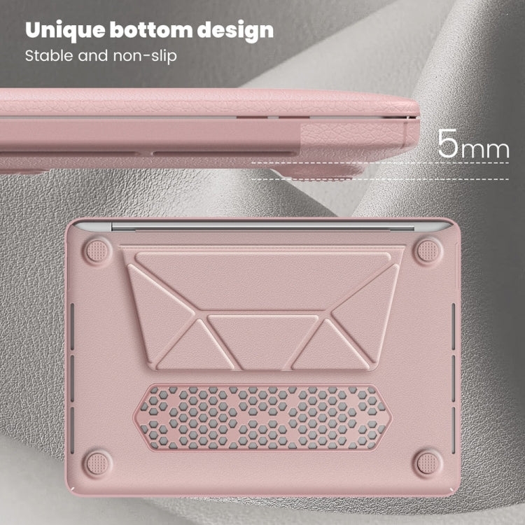 Business Magnetic Holder PC + PU Laptop Protective Case, For MacBook Pro 13.3 inch M1 A2338, For MacBook Pro 14 inch A2918 / A2992, For MacBook Air 13.6 inch A3113 / A2681, For MacBook Air 15.3 inch A3114 / A2941, For MacBook Pro 16.2 inch A2991 / A248...