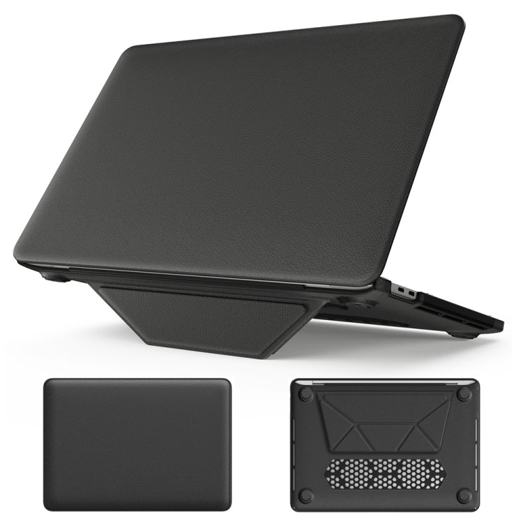 Business Magnetic Holder PC + PU Laptop Protective Case, For MacBook Pro 13.3 inch M1 A2338, For MacBook Pro 14 inch A2918 / A2992, For MacBook Air 13.6 inch A3113 / A2681, For MacBook Air 15.3 inch A3114 / A2941, For MacBook Pro 16.2 inch A2991 / A248...
