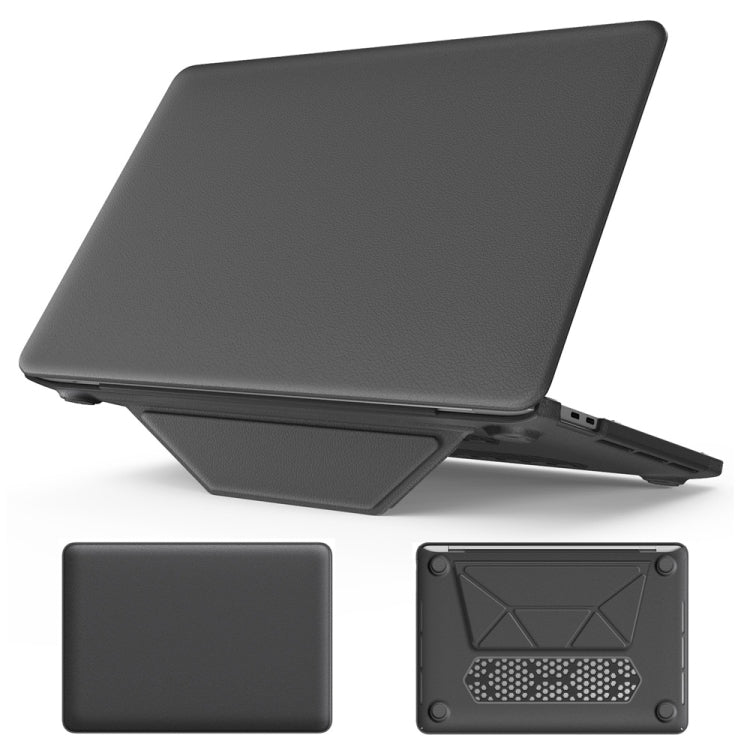Business Magnetic Holder PC + PU Laptop Protective Case, For MacBook Pro 13.3 inch M1 A2338, For MacBook Pro 14 inch A2918 / A2992, For MacBook Air 13.6 inch A3113 / A2681, For MacBook Air 15.3 inch A3114 / A2941, For MacBook Pro 16.2 inch A2991 / A248...