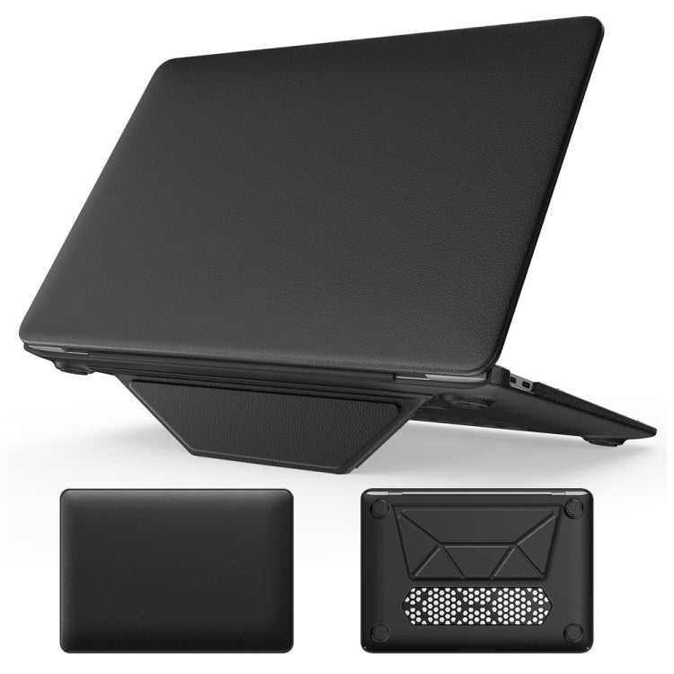 Business Magnetic Holder PC + PU Laptop Protective Case, For MacBook Pro 13.3 inch M1 A2338, For MacBook Pro 14 inch A2918 / A2992, For MacBook Air 13.6 inch A3113 / A2681, For MacBook Air 15.3 inch A3114 / A2941, For MacBook Pro 16.2 inch A2991 / A248...