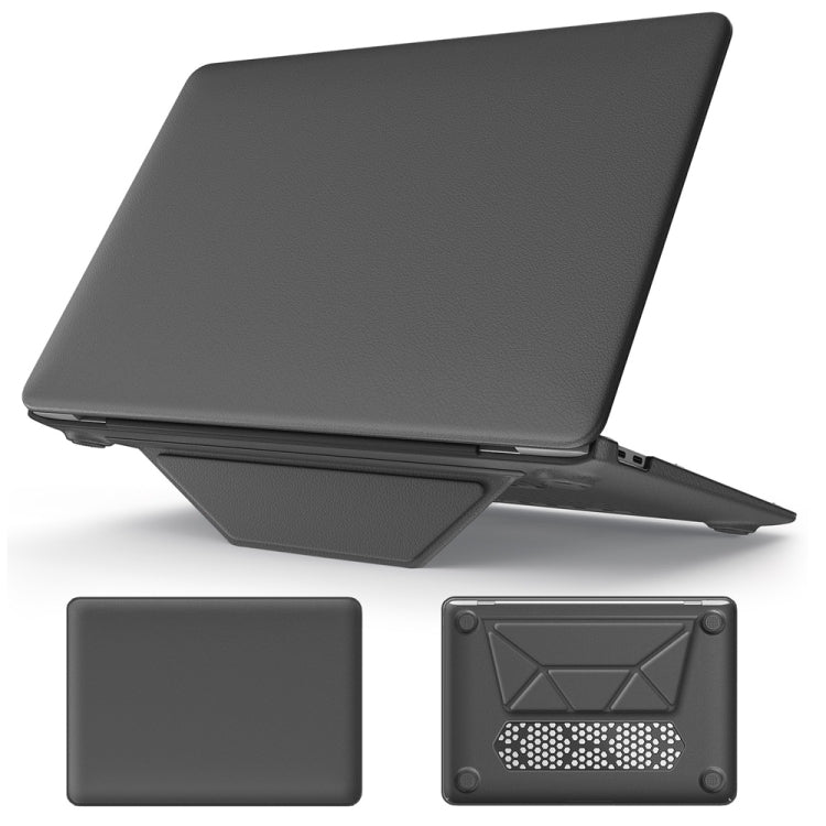 Business Magnetic Holder PC + PU Laptop Protective Case, For MacBook Pro 13.3 inch M1 A2338, For MacBook Pro 14 inch A2918 / A2992, For MacBook Air 13.6 inch A3113 / A2681, For MacBook Air 15.3 inch A3114 / A2941, For MacBook Pro 16.2 inch A2991 / A248...