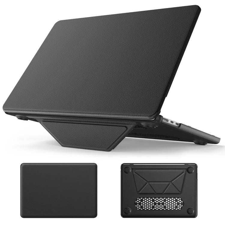 Business Magnetic Holder PC + PU Laptop Protective Case, For MacBook Pro 13.3 inch M1 A2338, For MacBook Pro 14 inch A2918 / A2992, For MacBook Air 13.6 inch A3113 / A2681, For MacBook Air 15.3 inch A3114 / A2941, For MacBook Pro 16.2 inch A2991 / A248...