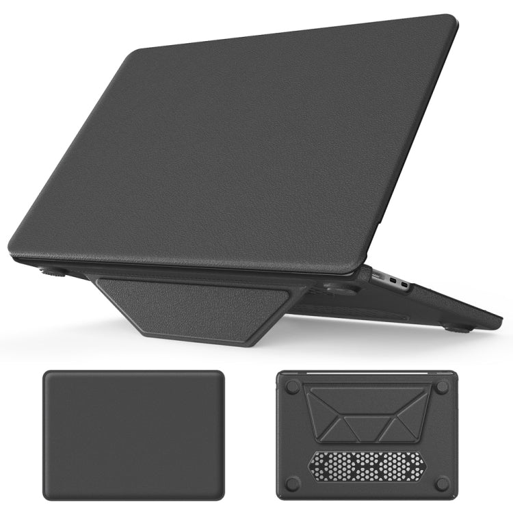 Business Magnetic Holder PC + PU Laptop Protective Case, For MacBook Pro 13.3 inch M1 A2338, For MacBook Pro 14 inch A2918 / A2992, For MacBook Air 13.6 inch A3113 / A2681, For MacBook Air 15.3 inch A3114 / A2941, For MacBook Pro 16.2 inch A2991 / A248...