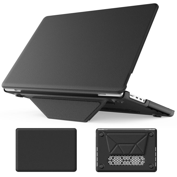 Business Magnetic Holder PC + PU Laptop Protective Case, For MacBook Pro 13.3 inch M1 A2338, For MacBook Pro 14 inch A2918 / A2992, For MacBook Air 13.6 inch A3113 / A2681, For MacBook Air 15.3 inch A3114 / A2941, For MacBook Pro 16.2 inch A2991 / A248...
