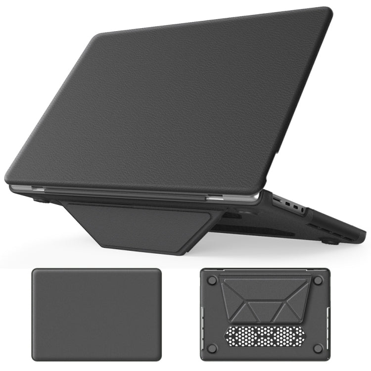 Business Magnetic Holder PC + PU Laptop Protective Case, For MacBook Pro 13.3 inch M1 A2338, For MacBook Pro 14 inch A2918 / A2992, For MacBook Air 13.6 inch A3113 / A2681, For MacBook Air 15.3 inch A3114 / A2941, For MacBook Pro 16.2 inch A2991 / A248...