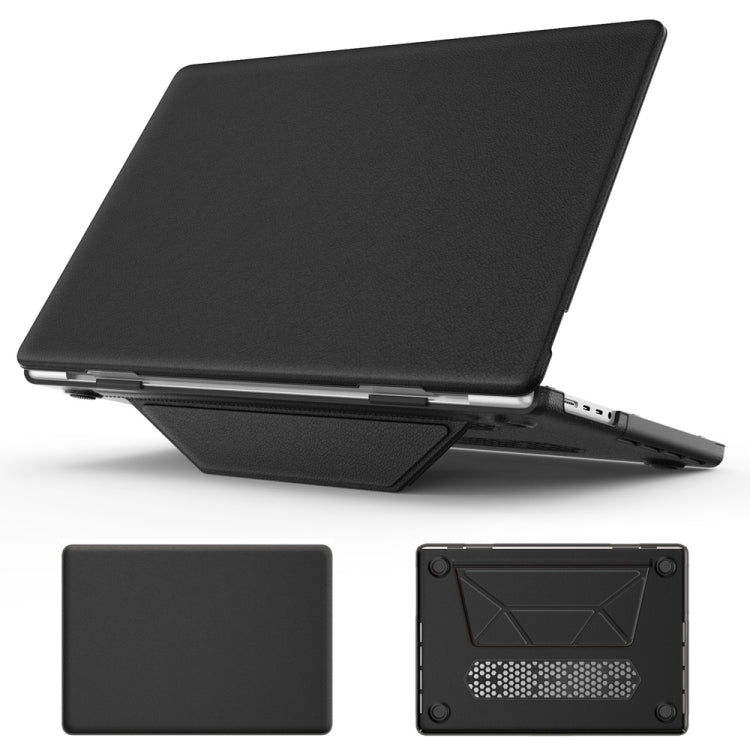 Business Magnetic Holder PC + PU Laptop Protective Case, For MacBook Pro 13.3 inch M1 A2338, For MacBook Pro 14 inch A2918 / A2992, For MacBook Air 13.6 inch A3113 / A2681, For MacBook Air 15.3 inch A3114 / A2941, For MacBook Pro 16.2 inch A2991 / A248...