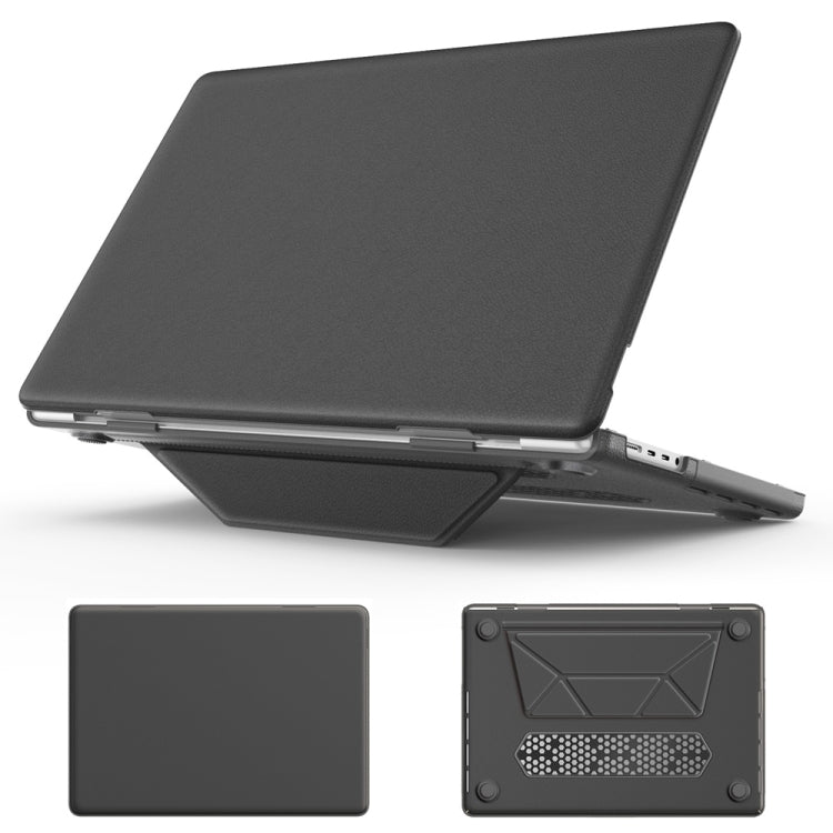 Business Magnetic Holder PC + PU Laptop Protective Case, For MacBook Pro 13.3 inch M1 A2338, For MacBook Pro 14 inch A2918 / A2992, For MacBook Air 13.6 inch A3113 / A2681, For MacBook Air 15.3 inch A3114 / A2941, For MacBook Pro 16.2 inch A2991 / A248...