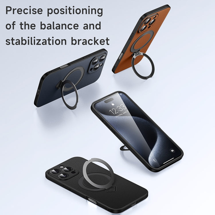 SULADA Top Grain Leather MagSafe Magnetic Holder Phone Case, For iPhone 16 Pro Max, For iPhone 16 Pro, For iPhone 16 Plus, For iPhone 16, For iPhone 15 Pro Max, For iPhone 15 Pro
