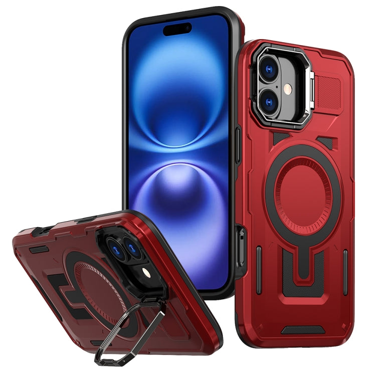 Shield Hollow Frame Holder MagSafe Phone Case, For iPhone 16, For iPhone 15 Pro Max, For iPhone 15 Pro