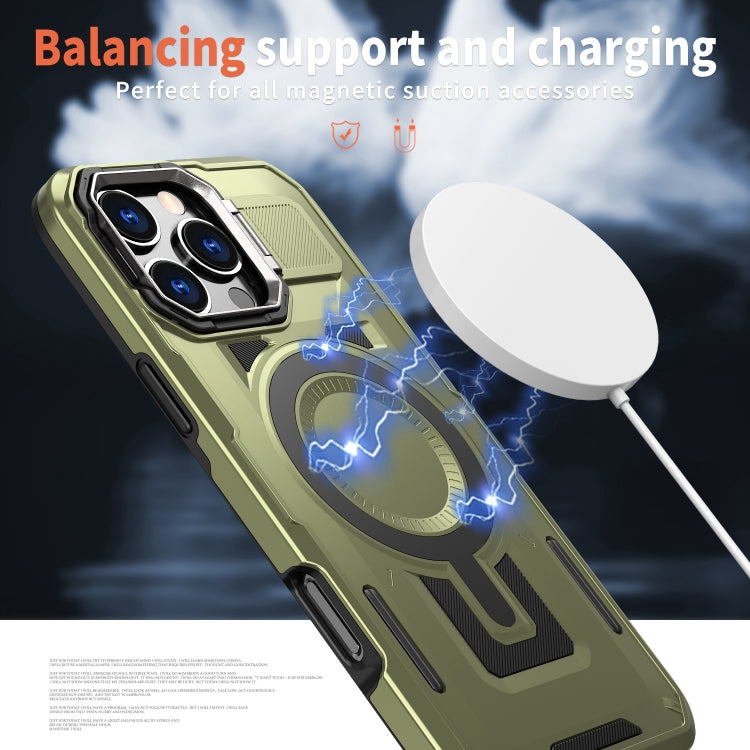 Shield Hollow Frame Holder MagSafe Phone Case, For iPhone 15 Plus, For iPhone 15, For iPhone 14 Plus