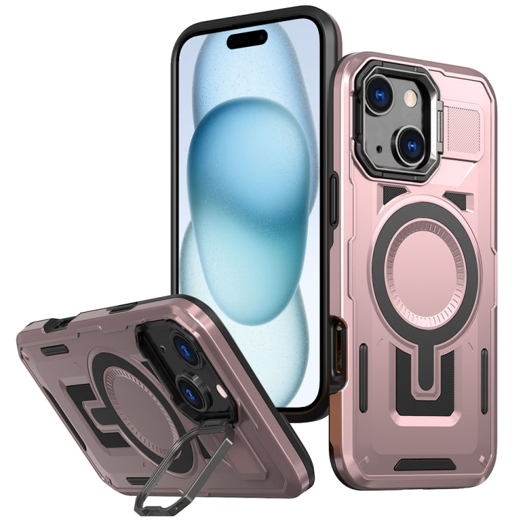 Shield Hollow Frame Holder MagSafe Phone Case, For iPhone 15 Plus, For iPhone 15, For iPhone 14 Plus