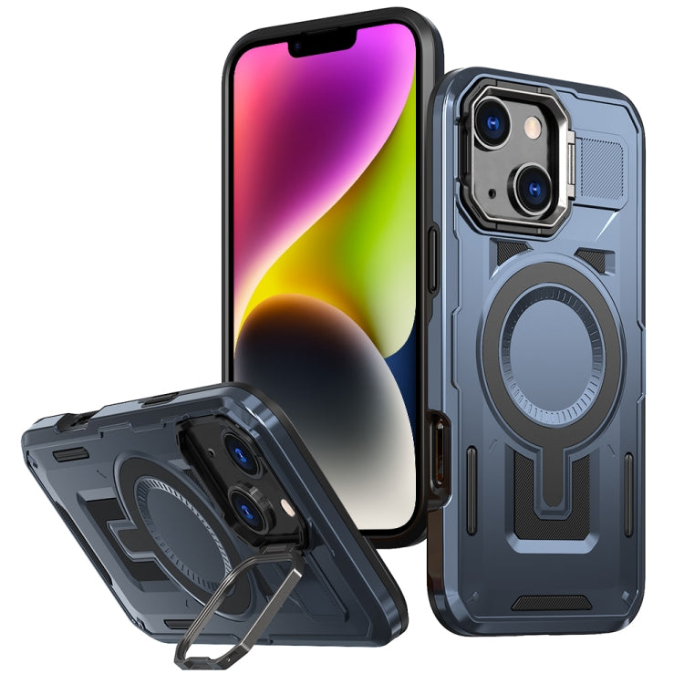 Shield Hollow Frame Holder MagSafe Phone Case, For iPhone 15 Plus, For iPhone 15, For iPhone 14 Plus