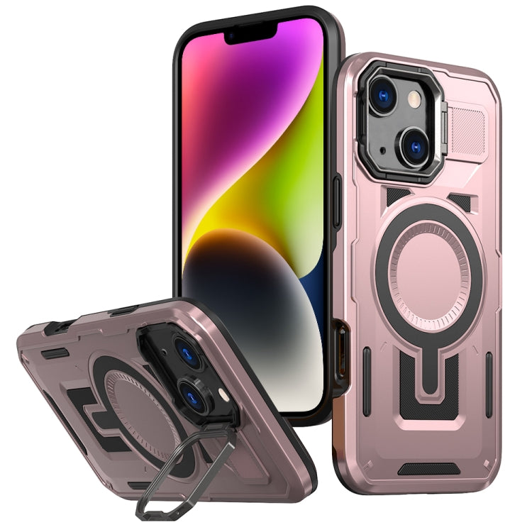 Shield Hollow Frame Holder MagSafe Phone Case, For iPhone 15 Plus, For iPhone 15, For iPhone 14 Plus