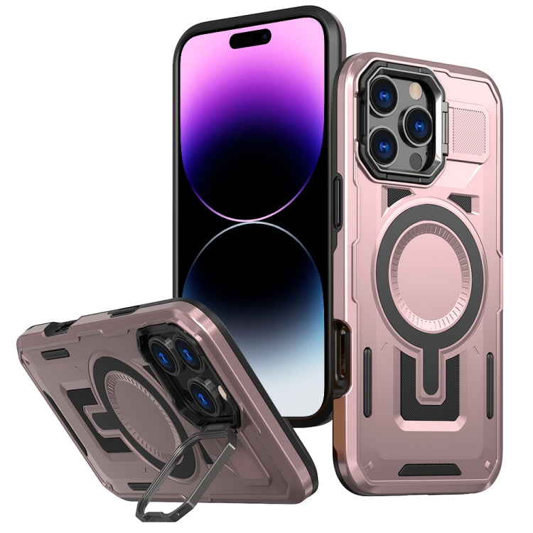 Shield Hollow Frame Holder MagSafe Phone Case, For iPhone 14, For iPhone 14 Pro, For iPhone 13 Pro Max