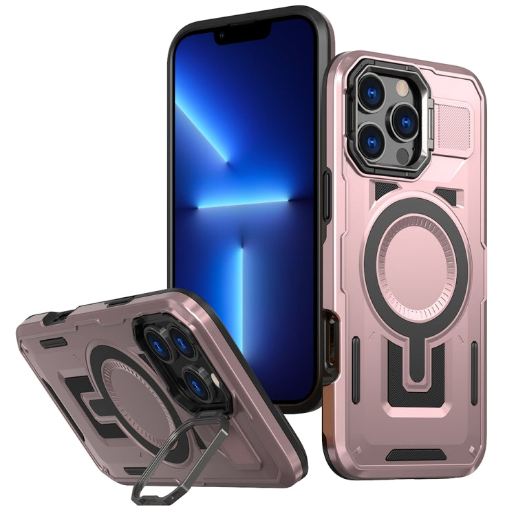 Shield Hollow Frame Holder MagSafe Phone Case, For iPhone 14, For iPhone 14 Pro, For iPhone 13 Pro Max