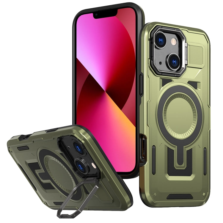 Shield Hollow Frame Holder MagSafe Phone Case, For iPhone 13 Pro, For iPhone 13, For iPhone 12 / 12 Pro