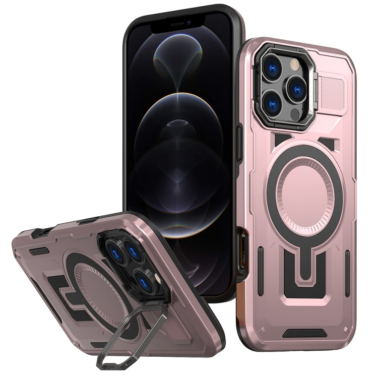 Shield Hollow Frame Holder MagSafe Phone Case, For iPhone 13 Pro, For iPhone 13, For iPhone 12 / 12 Pro