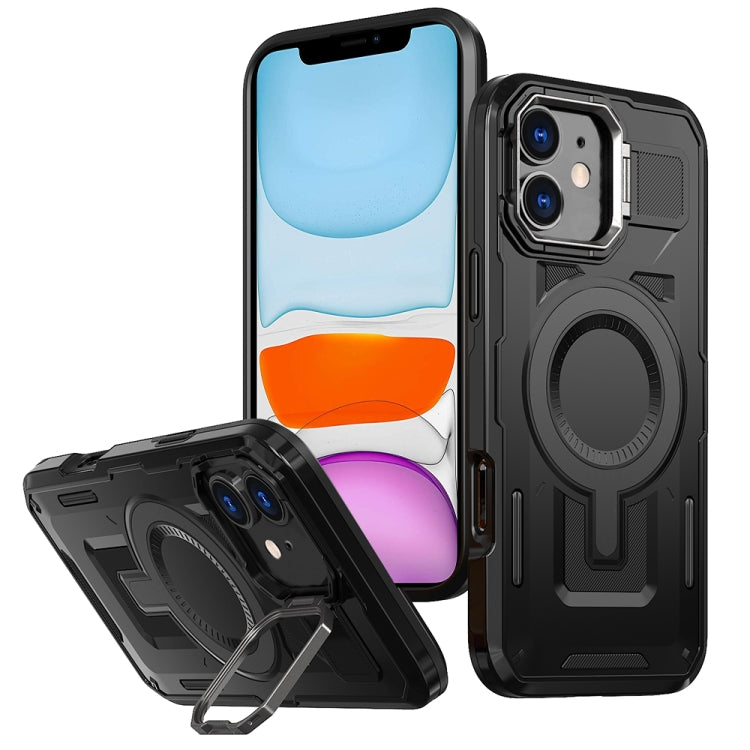 Shield Hollow Frame Holder MagSafe Phone Case, For iPhone 12 Pro Max, For iPhone 11, For iPhone XR