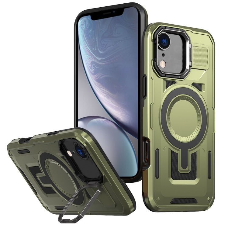 Shield Hollow Frame Holder MagSafe Phone Case, For iPhone 12 Pro Max, For iPhone 11, For iPhone XR