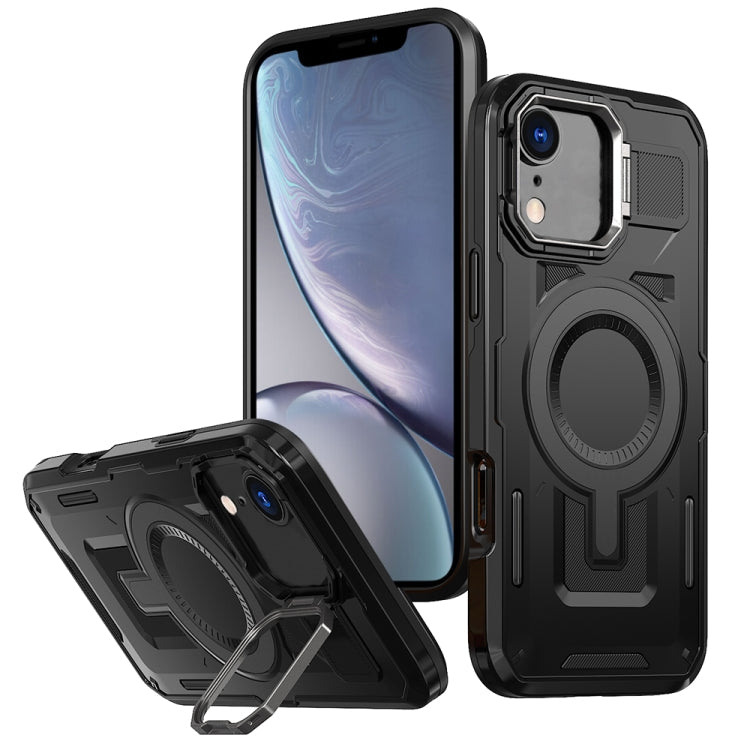 Shield Hollow Frame Holder MagSafe Phone Case, For iPhone 12 Pro Max, For iPhone 11, For iPhone XR
