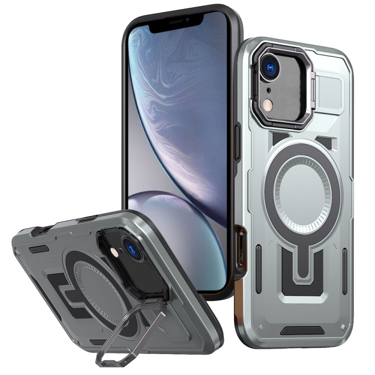 Shield Hollow Frame Holder MagSafe Phone Case, For iPhone 12 Pro Max, For iPhone 11, For iPhone XR
