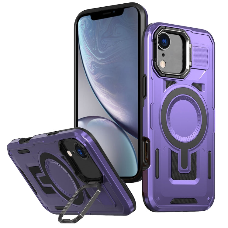 Shield Hollow Frame Holder MagSafe Phone Case, For iPhone 12 Pro Max, For iPhone 11, For iPhone XR