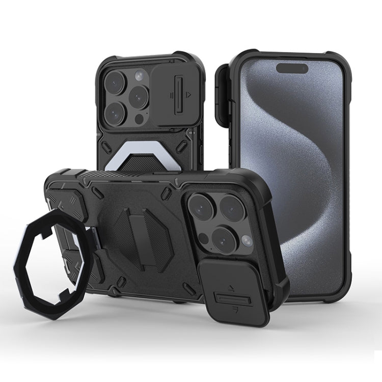 Camera Shield Armor MagSafe Holder Phone Case with Strap, For iPhone 15 Pro Max, For iPhone 15 Pro, For iPhone 15 Plus, For iPhone 15, For iPhone 14 Plus, For iPhone 14 Pro Max, For iPhone 13 Pro Max