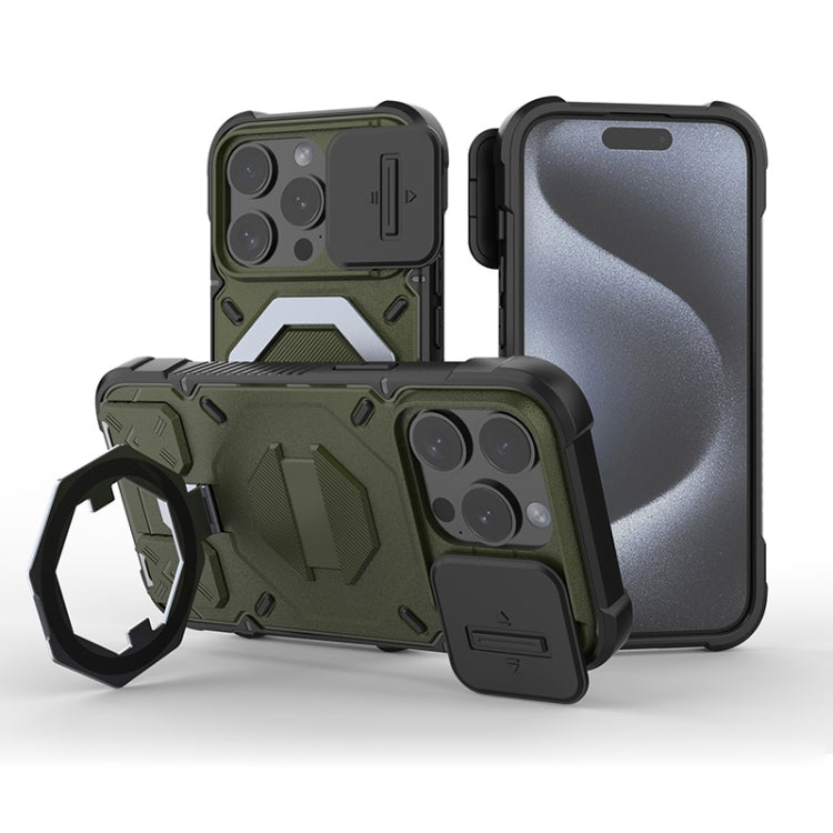 Camera Shield Armor MagSafe Holder Phone Case with Strap, For iPhone 15 Pro Max, For iPhone 15 Pro, For iPhone 15 Plus, For iPhone 15, For iPhone 14 Plus, For iPhone 14 Pro Max, For iPhone 13 Pro Max