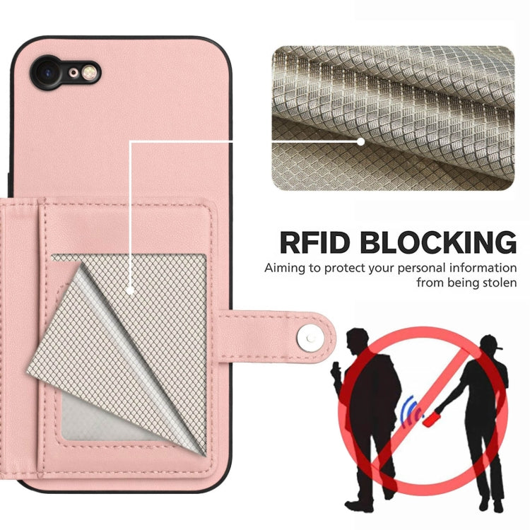 Button Card Bag RFID Anti-theft Phone Case, For iPhone SE 2022 / 2020, For iPhone 13 Pro Max, For iPhone 13 Pro, For iPhone 13