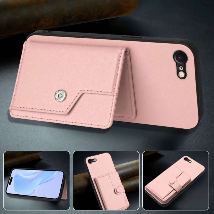 Button Card Bag RFID Anti-theft Phone Case, For iPhone SE 2022 / 2020, For iPhone 13 Pro Max, For iPhone 13 Pro, For iPhone 13