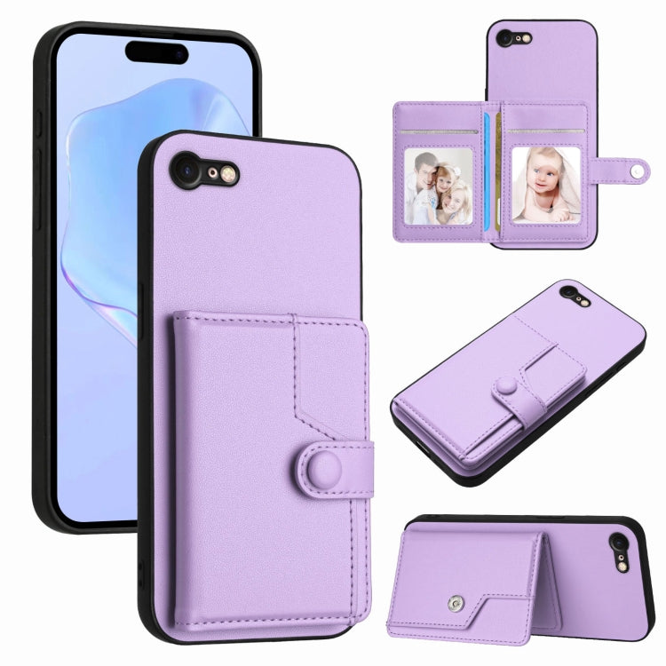 Button Card Bag RFID Anti-theft Phone Case, For iPhone SE 2022 / 2020, For iPhone 13 Pro Max, For iPhone 13 Pro, For iPhone 13