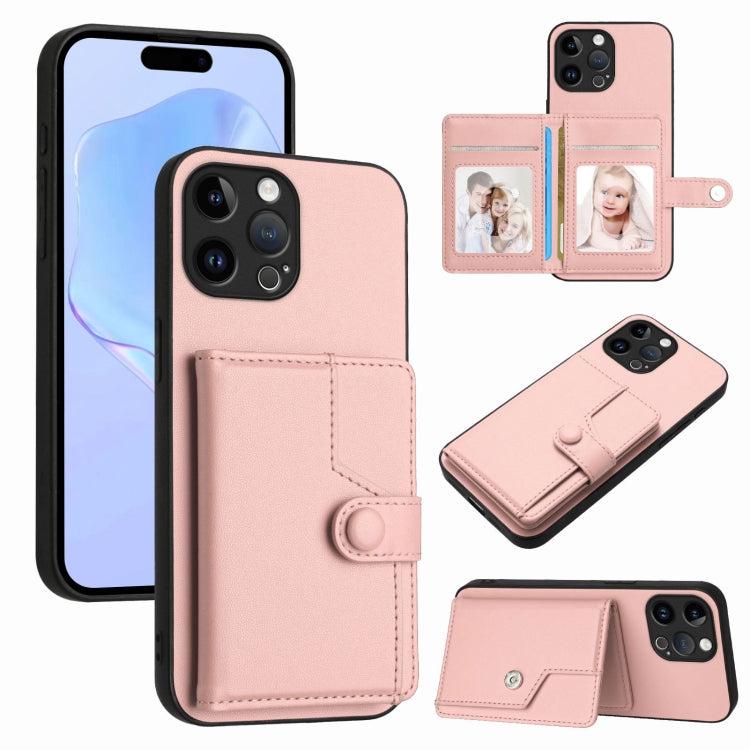 Button Card Bag RFID Anti-theft Phone Case, For iPhone SE 2022 / 2020, For iPhone 13 Pro Max, For iPhone 13 Pro, For iPhone 13