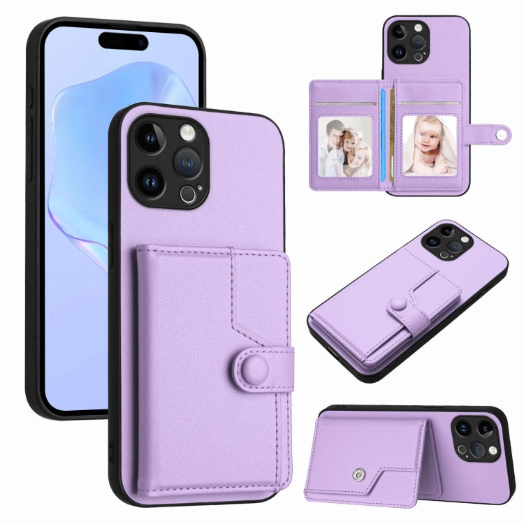 Button Card Bag RFID Anti-theft Phone Case, For iPhone SE 2022 / 2020, For iPhone 13 Pro Max, For iPhone 13 Pro, For iPhone 13