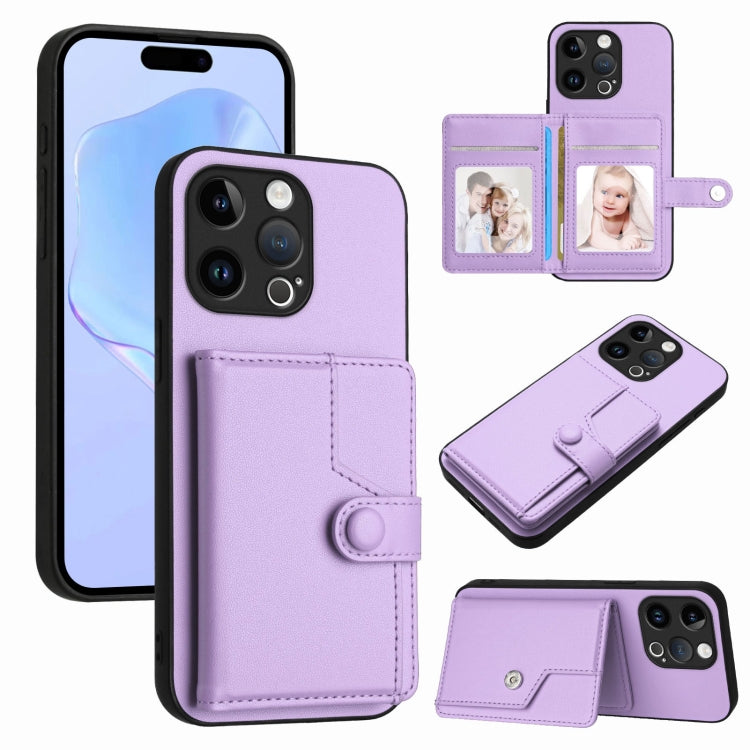 Button Card Bag RFID Anti-theft Phone Case, For iPhone SE 2022 / 2020, For iPhone 13 Pro Max, For iPhone 13 Pro, For iPhone 13