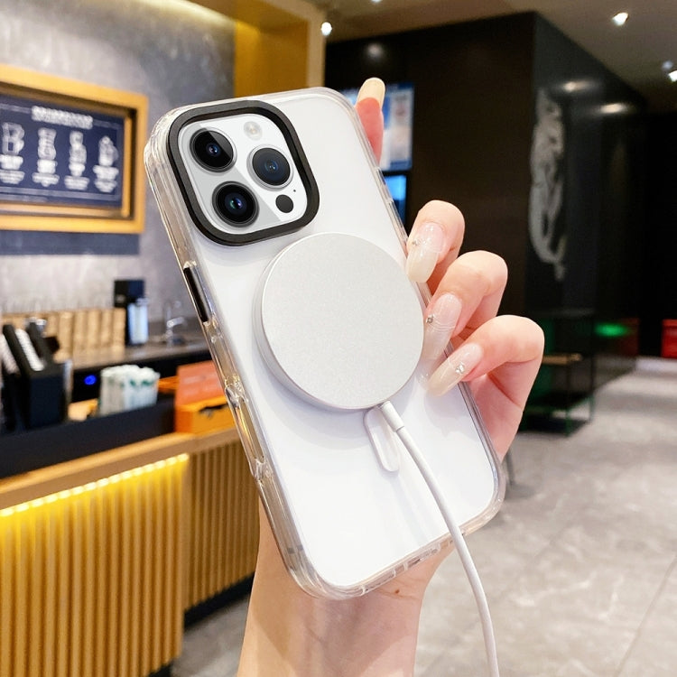 Kingsteel Wolf Frosted Lens MagSafe Transparent Phone Case, For iPhone 16 Pro Max, For iPhone 16 Pro, For iPhone 16 Plus, For iPhone 16