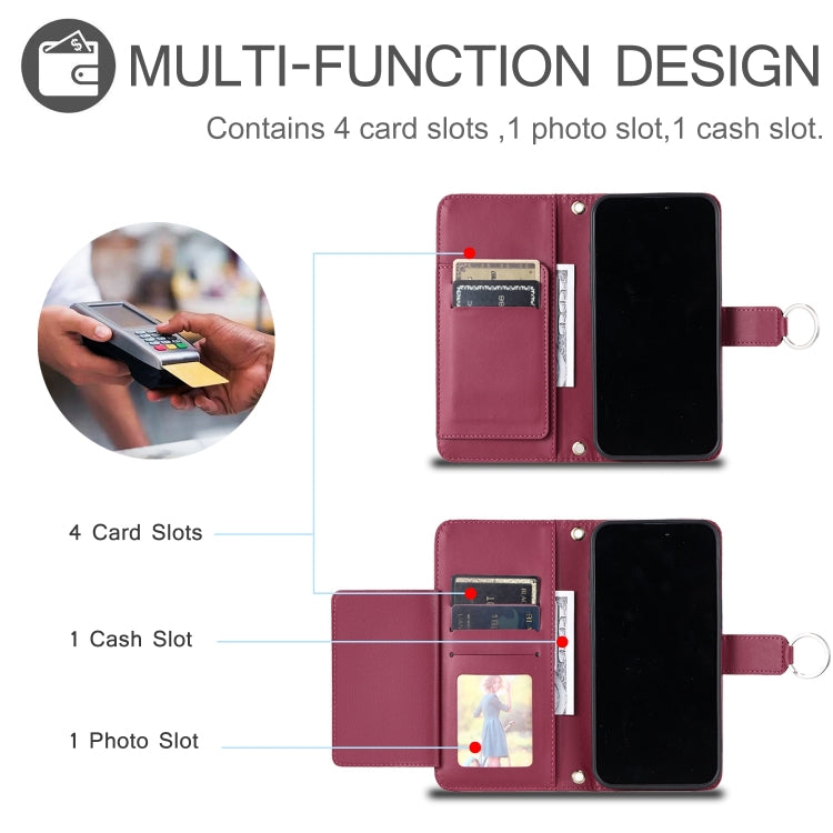 Ring Buckle Rhombic Leather Phone Case, For iPhone 14 Pro Max, For iPhone 7 / 8 / SE 2022, For iPhone 13 Pro Max, For iPhone 13 Pro