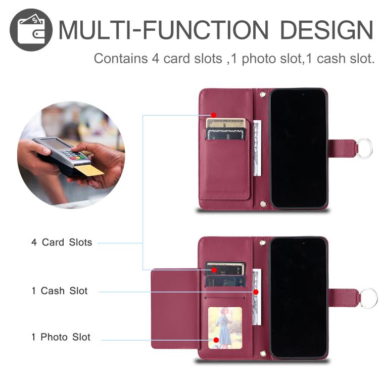 Ring Buckle Rhombic Leather Phone Case, For iPhone 16e, For iPhone 16 Pro Max, For iPhone 16 Pro, For iPhone 16 Plus